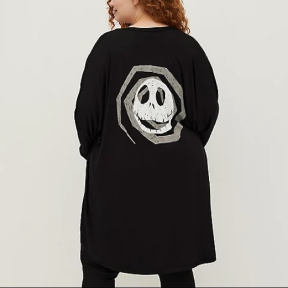TORRID NWT DISNEY THE NIGHTMARE BEFORE CHRISTMAS COCOON CARDIGAN  -Halloween